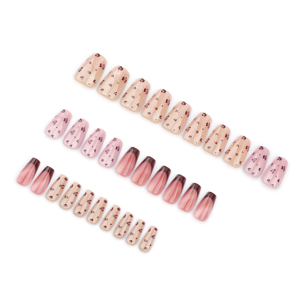 12 Sizes-24 Pcs Press On Nails GN047
