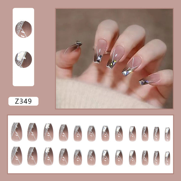 12 Sizes-24 Pcs Press On Nails Z321