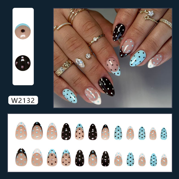 12 Sizes-24 Pcs Press On Nails W2132