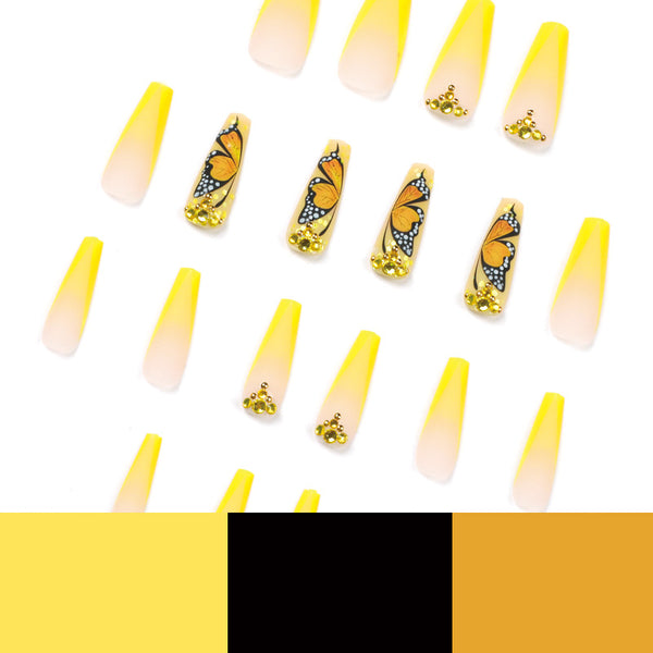 12 Sizes-24 Pcs Press On Nails JP1841