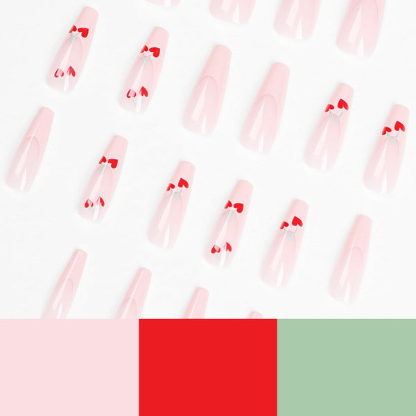 12 Sizes-24 Pcs Press On Nails JP1606