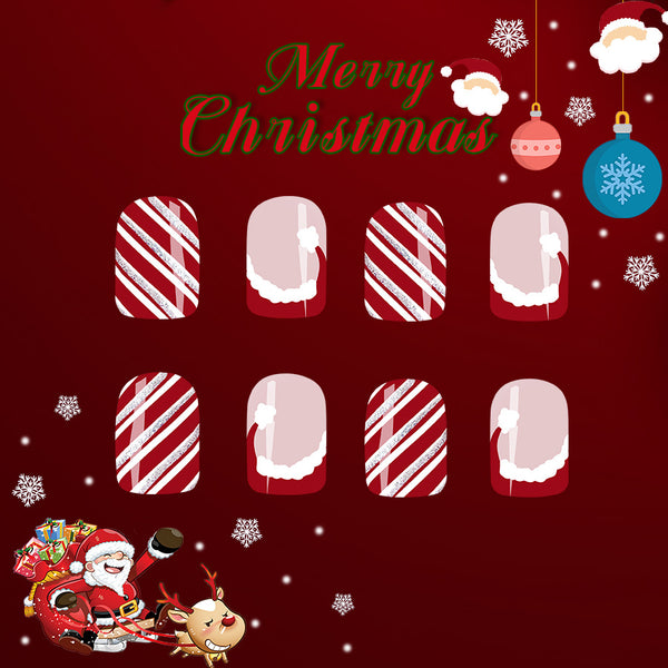 12 Sizes-24 Pcs Press On Nails C680