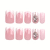 French Medium Ombre Pink Square Press on Nails