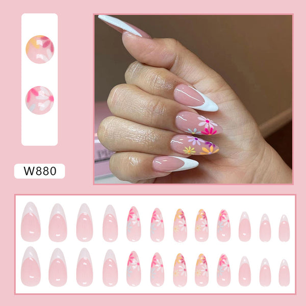 12 Sizes-24 Pcs Press On Nails W880