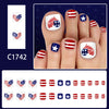 12 Sizes-24 Pcs Press On Nails C1742