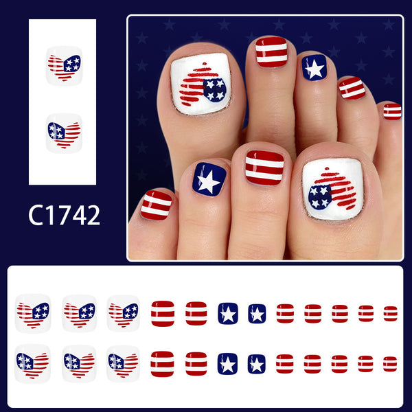 12 Sizes-24 Pcs Press On Nails C1742