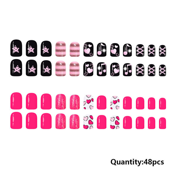 48 Pcs Press On Nails Vday-5-48pcs-b
