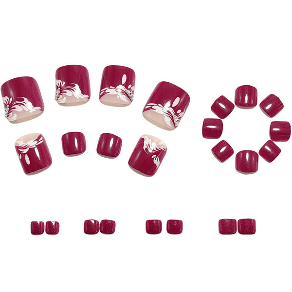 12 Sizes-24 Pcs Press On Nails Y1919