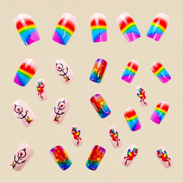 12 Sizes-24 Pcs Press On Nails Y536