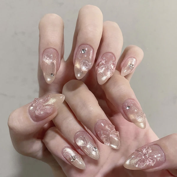 12 Sizes-24 Pcs Press On Nails JP4183