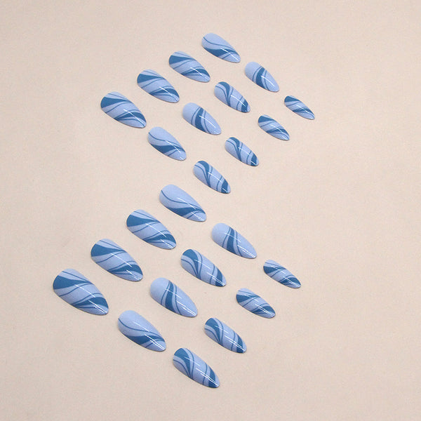 12 Sizes-24 Pcs Press On Nails W1438
