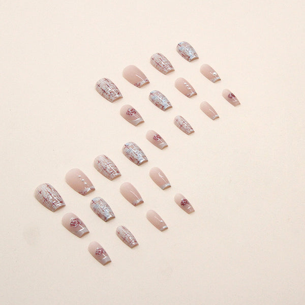 12 Sizes-24 Pcs Press On Nails Z574