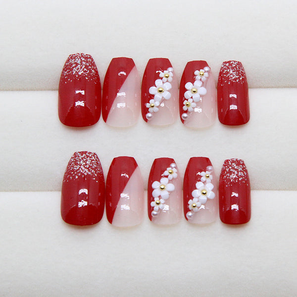 12 Sizes-24 Pcs Press On Nails Z1007