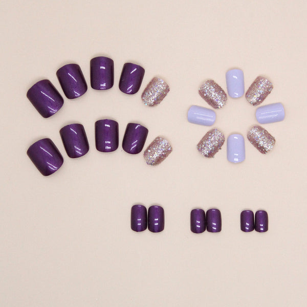 12 Sizes-24 Pcs Press On Nails W1228