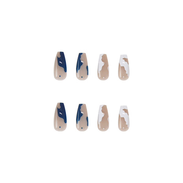 12 Sizes-24 Pcs Press On Nails W009
