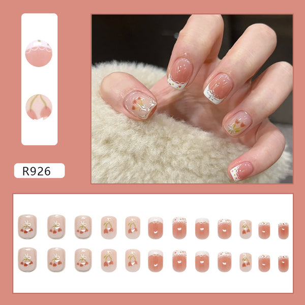 12 Sizes-24 Pcs Press On Nails R926