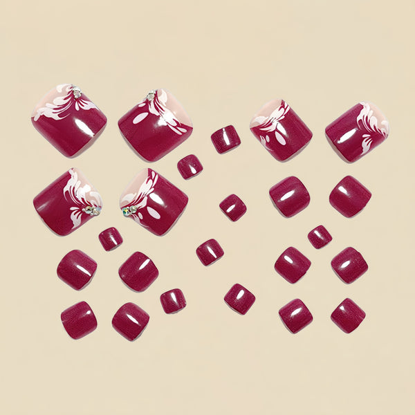 12 Sizes-24 Pcs Press On Nails Y1919