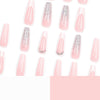 French Long Pink Press on Nails