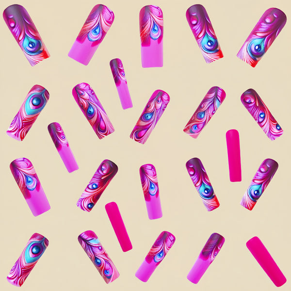 12 Sizes-24 Pcs Press On Nails Y465