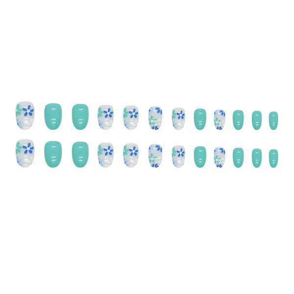 12 Sizes-24 Pcs Press On Nails W1317