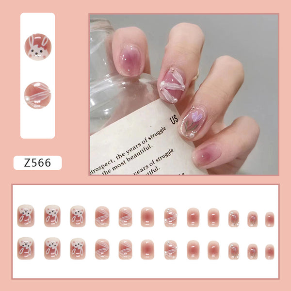 12 Sizes-24 Pcs Press On Nails Z566
