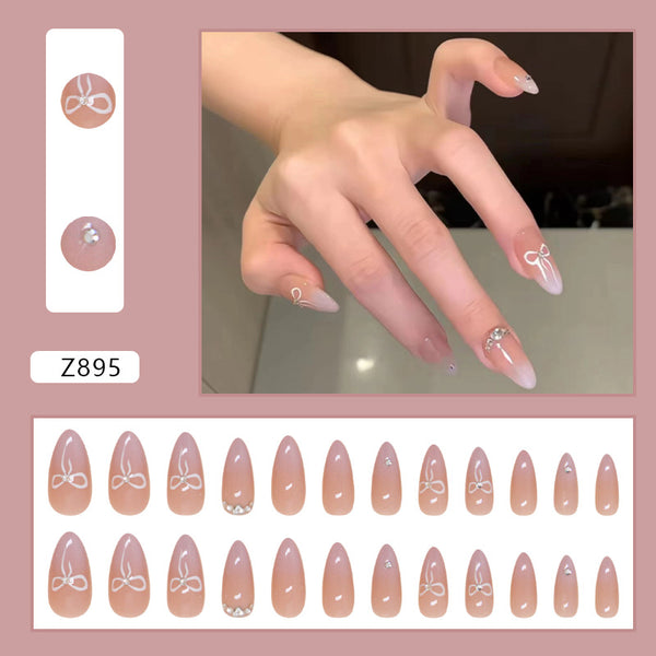 12 Sizes-24 Pcs Press On Nails Z895