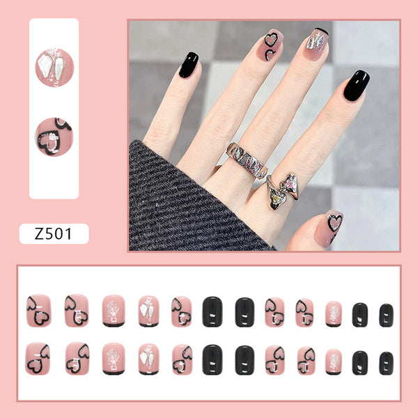 12 Sizes-24 Pcs Press On Nails Z501
