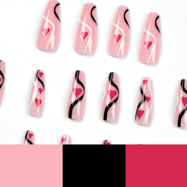 12 Sizes-24 Pcs Press On Nails JP1759