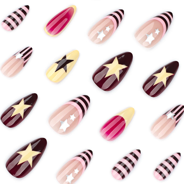 12 Sizes-24 Pcs Press On Nails JP4207