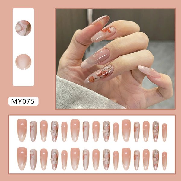 12 Sizes-24 Pcs Press On Nails MY075