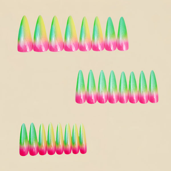12 Sizes-24 Pcs Press On Nails Y1450