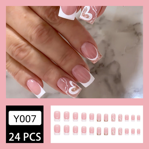 12 Sizes-24 Pcs Press On Nails Y007