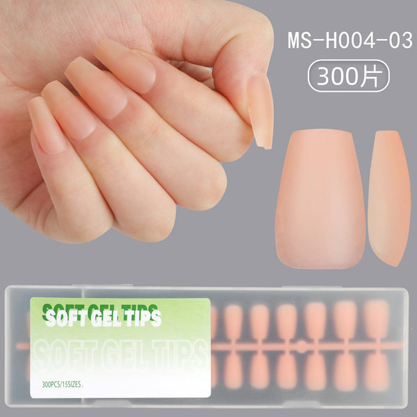 300 Pcs Press On Nails short-trapezoid-04-01