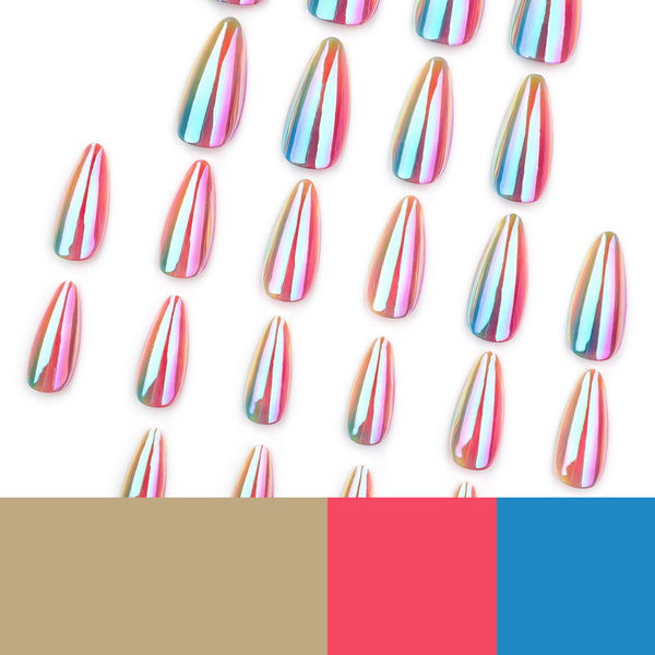 12 Sizes-24 Pcs Press On Nails JP3471