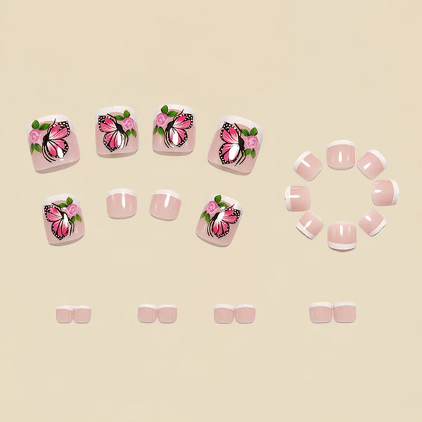 12 Sizes-24 Pcs Press On Nails Y1923