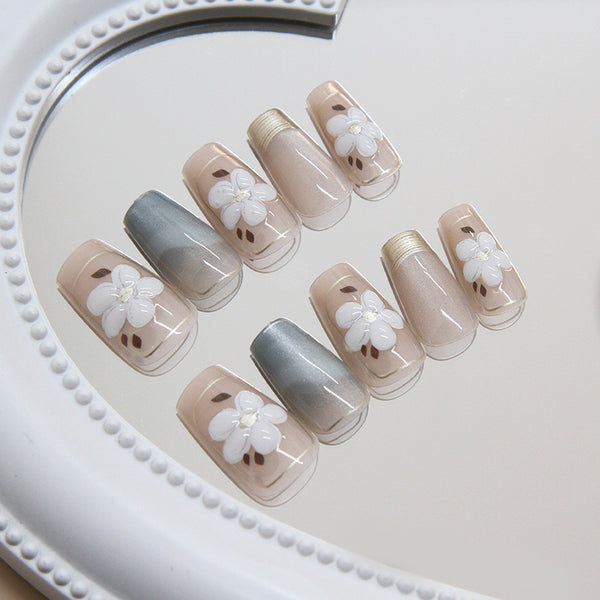 12 Sizes-24 Pcs Press On Nails MY077