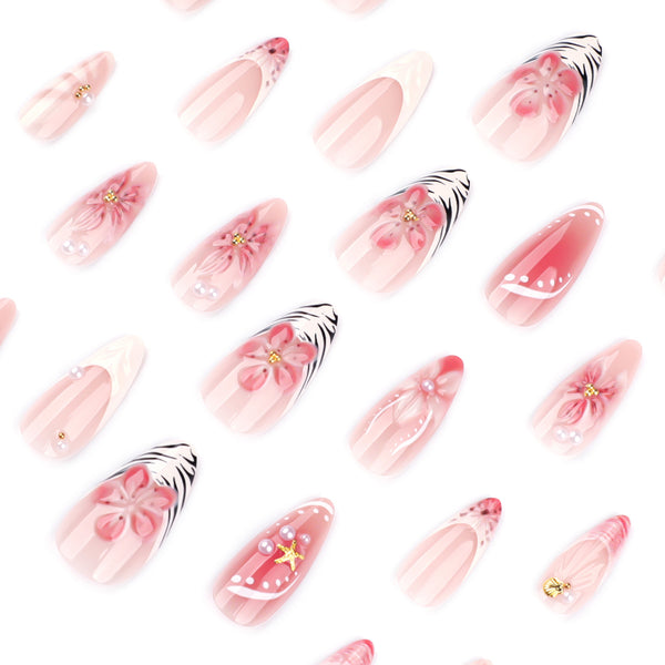 12 Sizes-24 Pcs Press On Nails JP4076