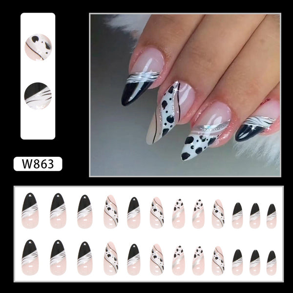 12 Sizes-24 Pcs Press On Nails W863