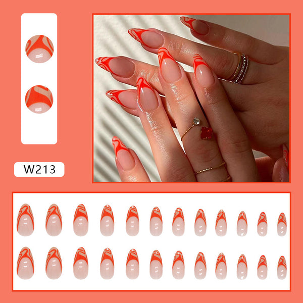 12 Sizes-24 Pcs Press On Nails W213