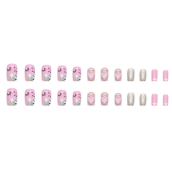 12 Sizes-24 Pcs Press On Nails W268