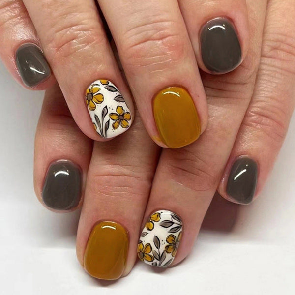 12 Sizes-24 Pcs Press On Nails Y096