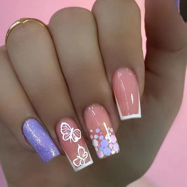 12 Sizes-24 Pcs Press On Nails W575