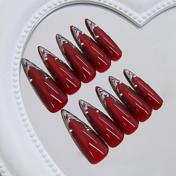 12 Sizes-24 Pcs Press On Nails Z1187