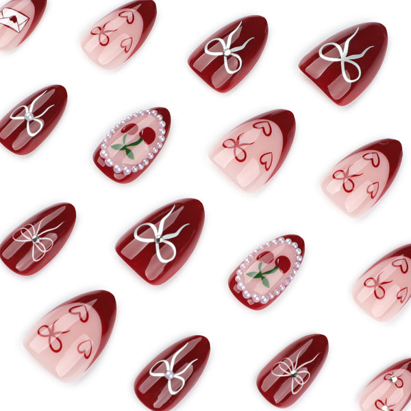 12 Sizes-24 Pcs Press On Nails JP4140