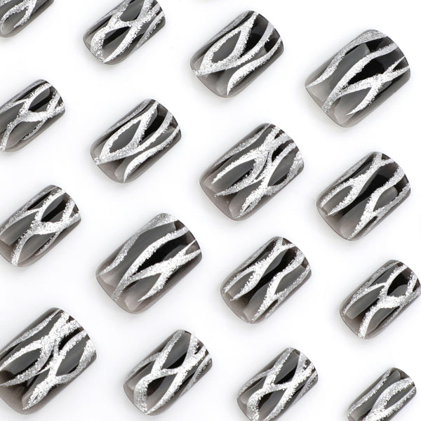 12 Sizes-24 Pcs Press On Nails JP3624