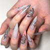 Almond Glossy Long Ombre Press on Nails