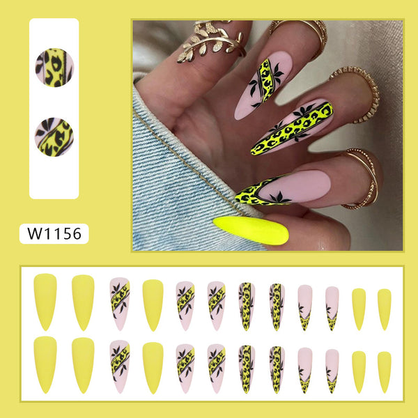 12 Sizes-24 Pcs Press On Nails W1156