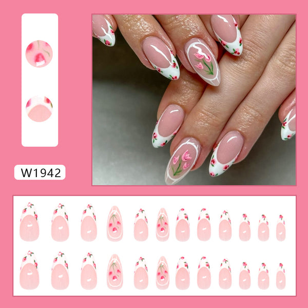 12 Sizes-24 Pcs Press On Nails W1942