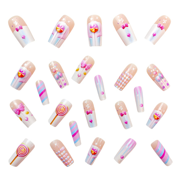 12 Sizes-24 Pcs Press On Nails Y577