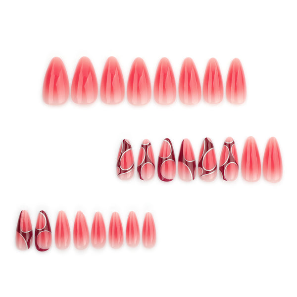 12 Sizes-24 Pcs Press On Nails JP3535